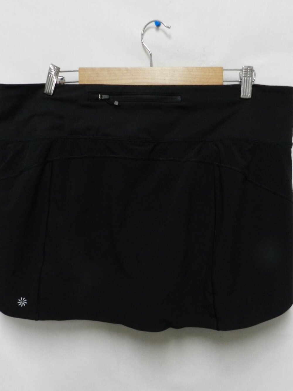 Athleta Run With It Skort shorts lined black knit Pocket 14" Size Sz X-Large XL